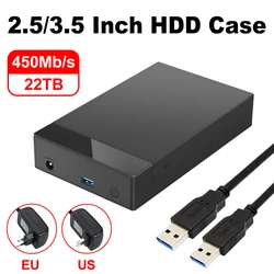 3.5'' HDD Case SATA to USB 3.0 Adapter External Hard Drive Enclosure for 2.5