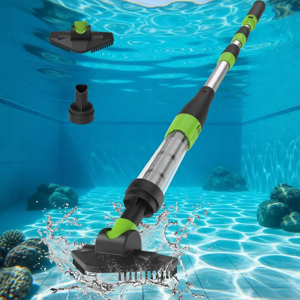 

Ручной перезаряжаемый очиститель для бассейнов, подходит для небольших бассейнов, удаления песка и мусора, для наземных бассейнов, гидромассажных ванн, спа, черный