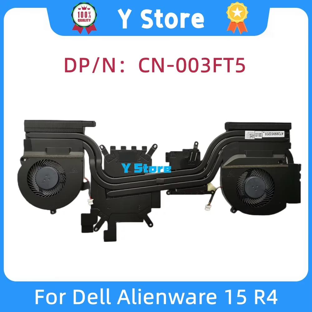 

Y Store New Original Cpu Gpu Cooling Heatsink Fan Cooler Radiator For Dell Alienware 15 R4 003FT5 03FT5 AT26S002ZC0 Fast Ship