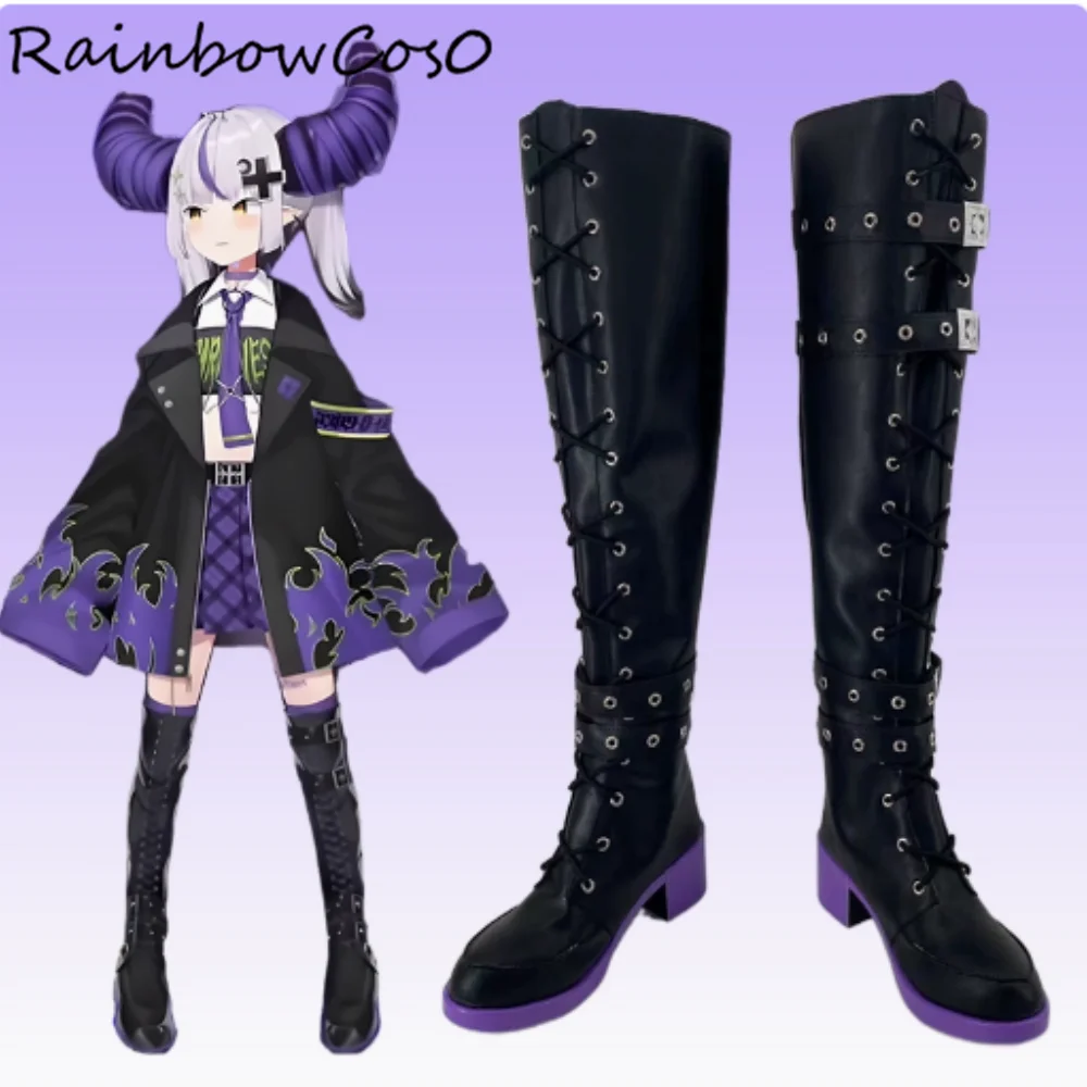 La Darknesss Kataharaitashi hololive Virtual YouTuber VTuber Cosplay Shoes Boots Game Anime Halloween Christmas RainbowCos0W4651