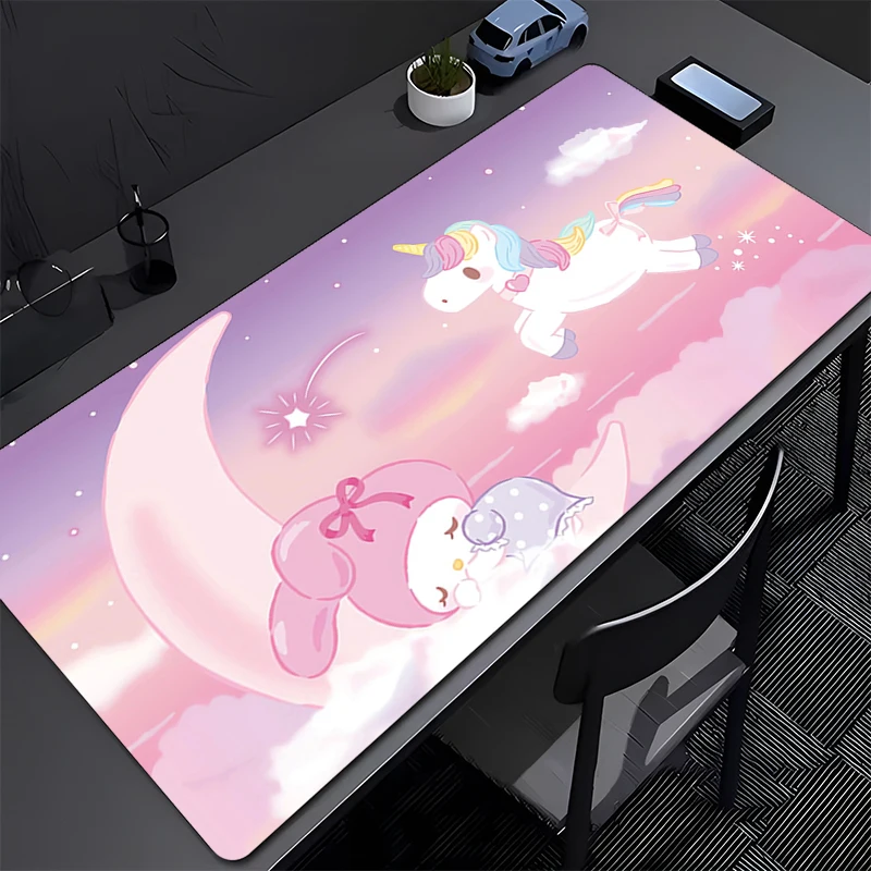 

Girl Heart Mouse Pad Gamer Computer Notebook Pc Rubber My Melody Lock Edge Mousepad Carpet Gaming Accessories Keyboard Desk Mat