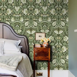 Green Boho Floral Peel And Stick Wallpaper Waterproof Symmetrical Flower Self Adhesive Wall Decor Removable PVC Cabinet Sticker