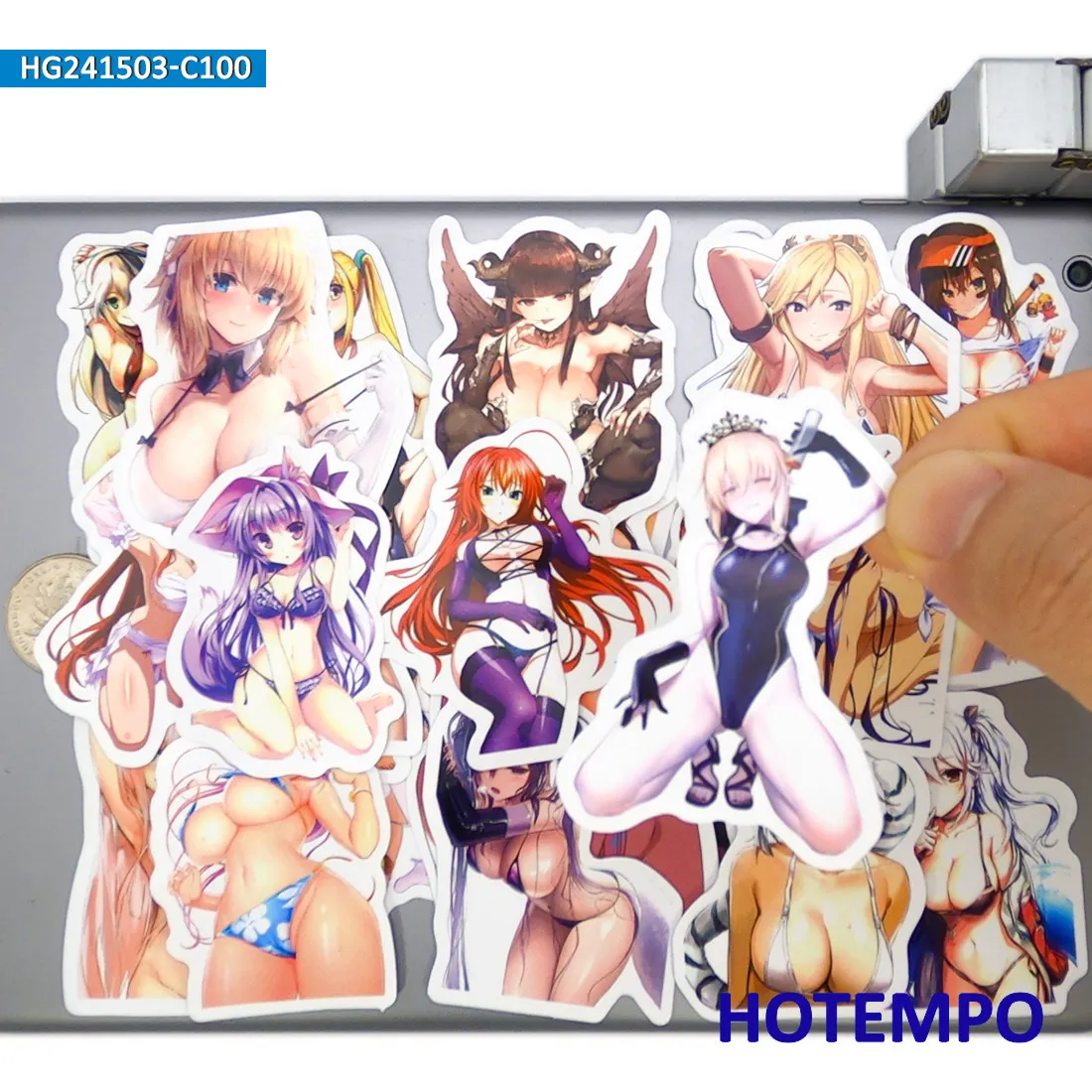 50/100Pieces Bikini Swimsuit Beauty Anime Sexy Girl Stickers for Phone Notebook Luggage Motorcycle Car Skateboard Laptop Sticker