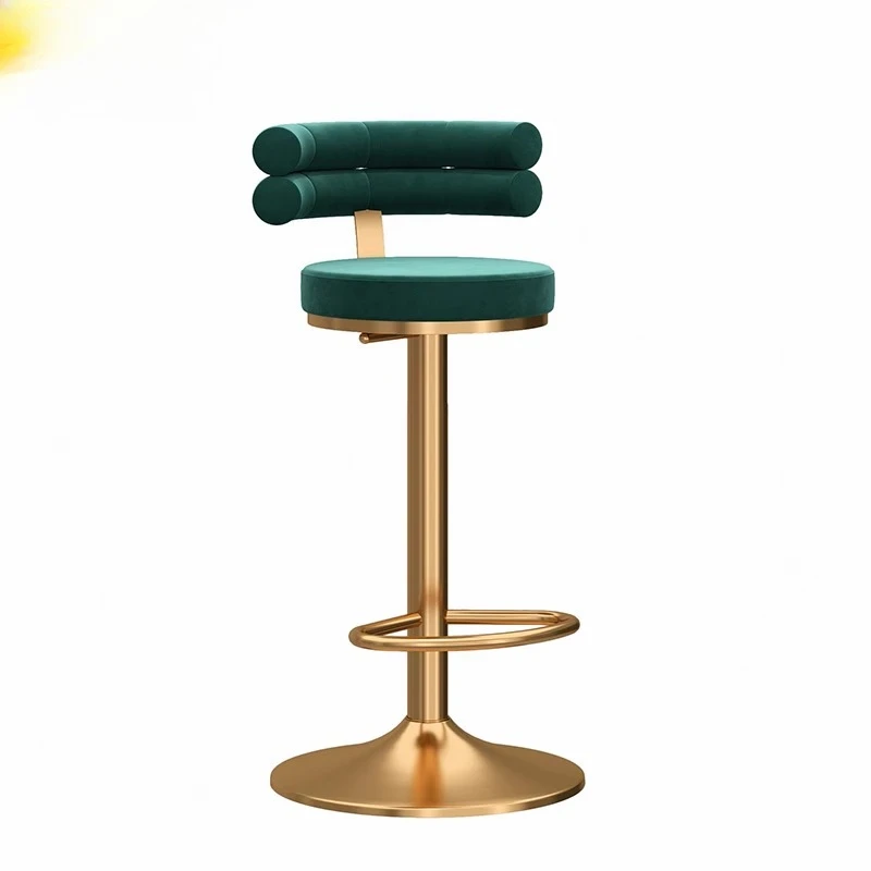 Modern Designer Bar Stool Swivel Adjustable Height Counter Stool Home Bar/Kitchen Stool Non-Slip Base & Industrial Metal Frame