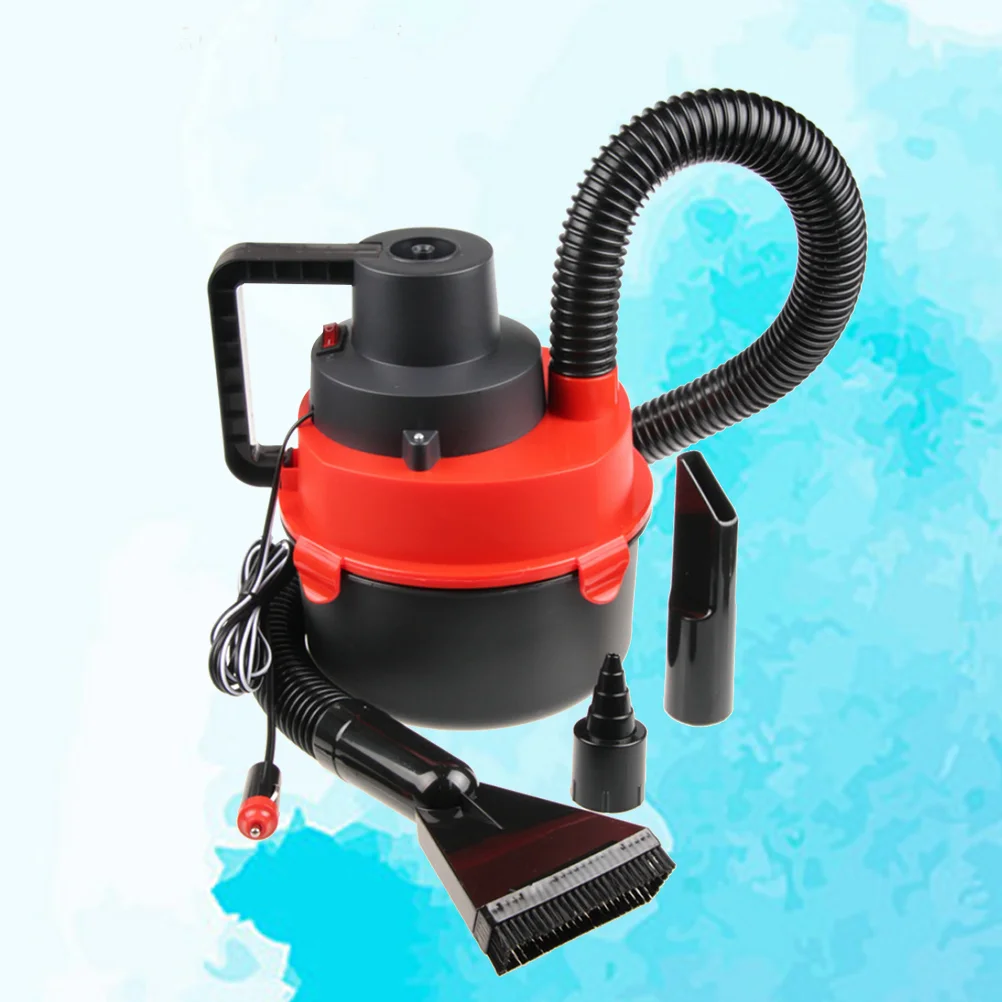 

12V Car Auto Portable High Power Handheld Wet Dry Duster Dirt Collector with Flashlight Stronge Suction Car Vacuum Cleaner (Red)