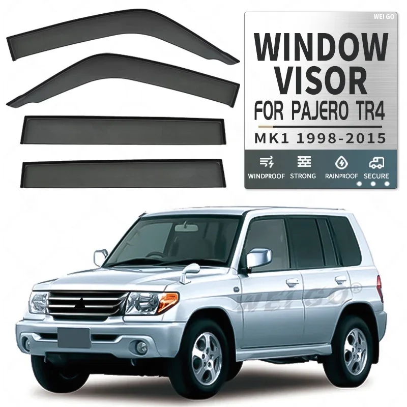 For Mitsubishi Pajero TR4 Car Window Visor Awning Shelters Windshield Side Window Rain Sun Shade Auto Accessories Car Styling