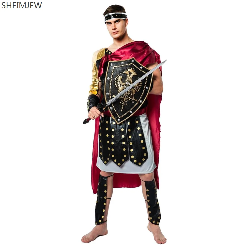 

Medieval Roman Royal Knight Warrior Cosplay Costume Adult Carnival European Gladiator Soldier Dress Up Halloween Costume For Men