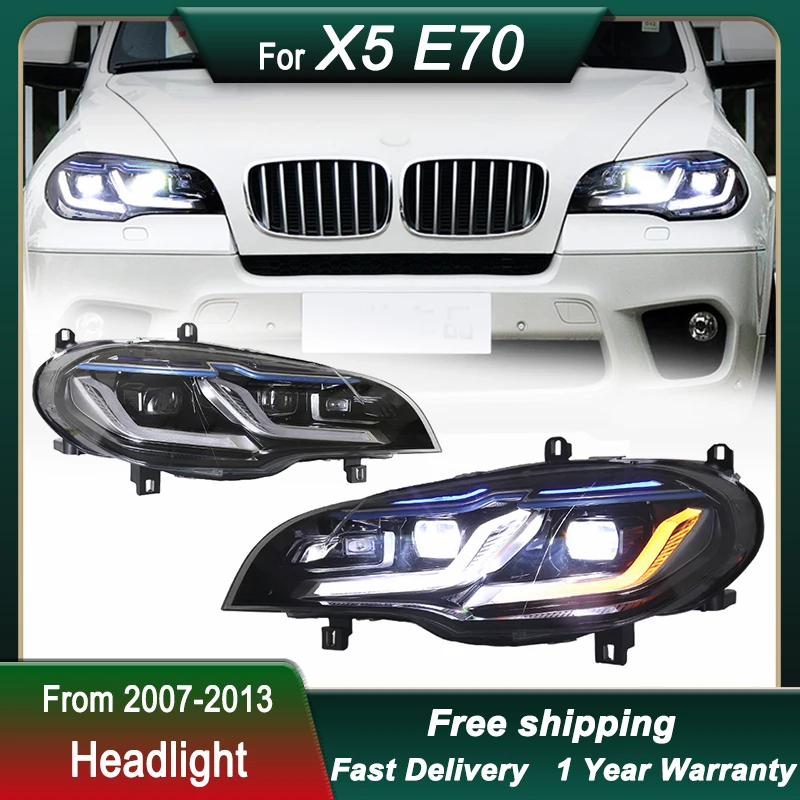 Car styling Headlight For BMW X5 E70 2007-2013 Upgrade to new style FULL LED Head Lamp  DRL Head Lamp Front light Assembly