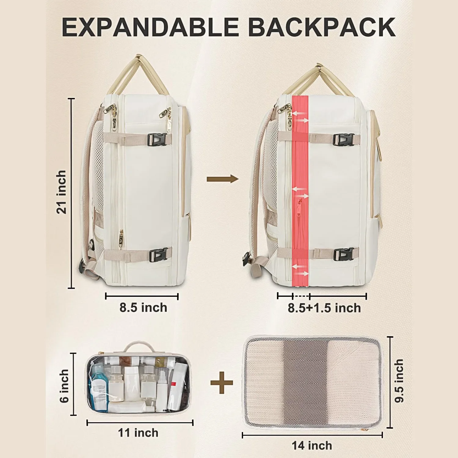 Large capacity travel backpack multi-functional backpack for girls computer backpack for short trips waterproof luggage bag