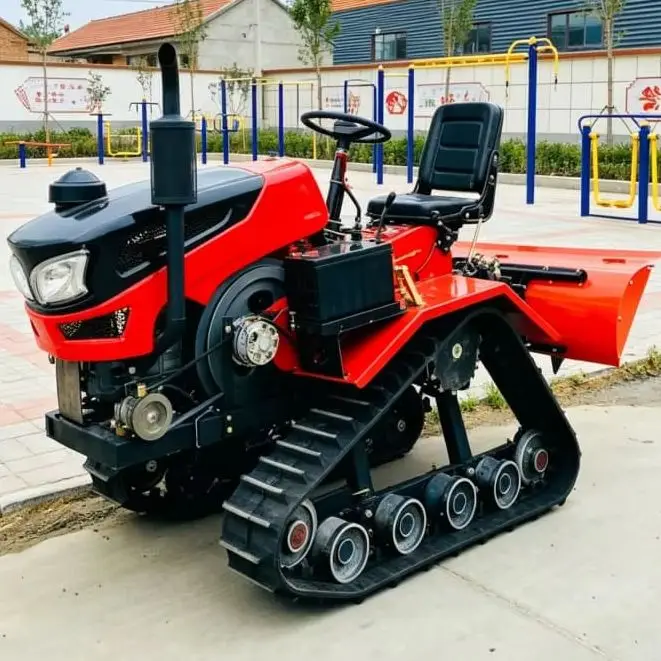 Customized Crawler tractor, hot-selling farm ploughing machine, high-efficiency cultivator, 35HP micro rotary tiller