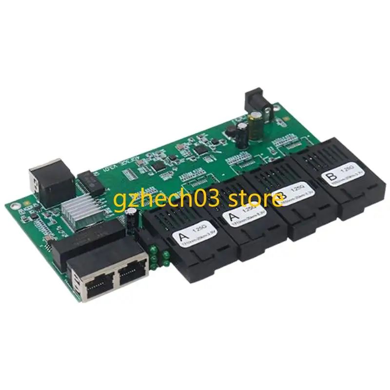 

G2AC Gigabit 4 Opt 3 медиаконвертер из электрического волокна с одиночным режимом для передачи на большие расстояния 20 км