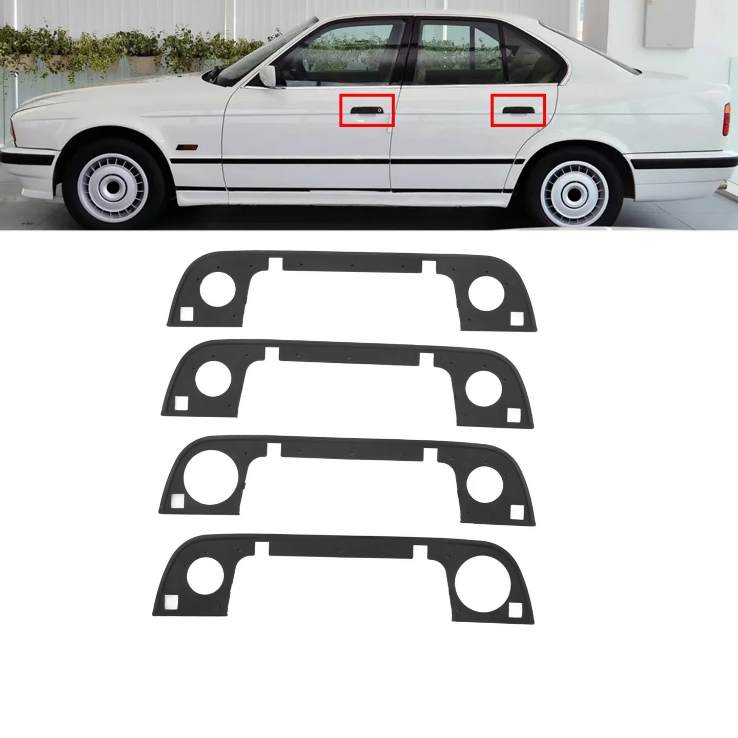 

4Pcs Car Exterior Door Handle Gasket Seals For BMW 3 Series E36 5 Series E34 7 Series E32 Z3