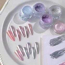 1 Box Moonlight Magic Mirror Nägel Pulver lila rosa blau Chrom Glitter Pigment Staub DIY Aurora Maniküre Staub Nagel Dekoration