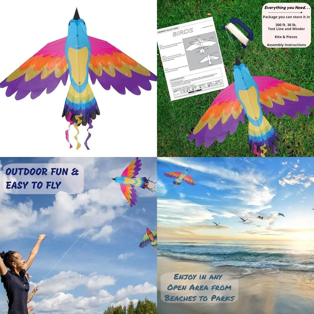 

Paradise Bird Kite are Great Kites for Adults and Easy to Fly Kites for Kids | A Large Kite with a 70 Inch Wingspan and a 36 Inc