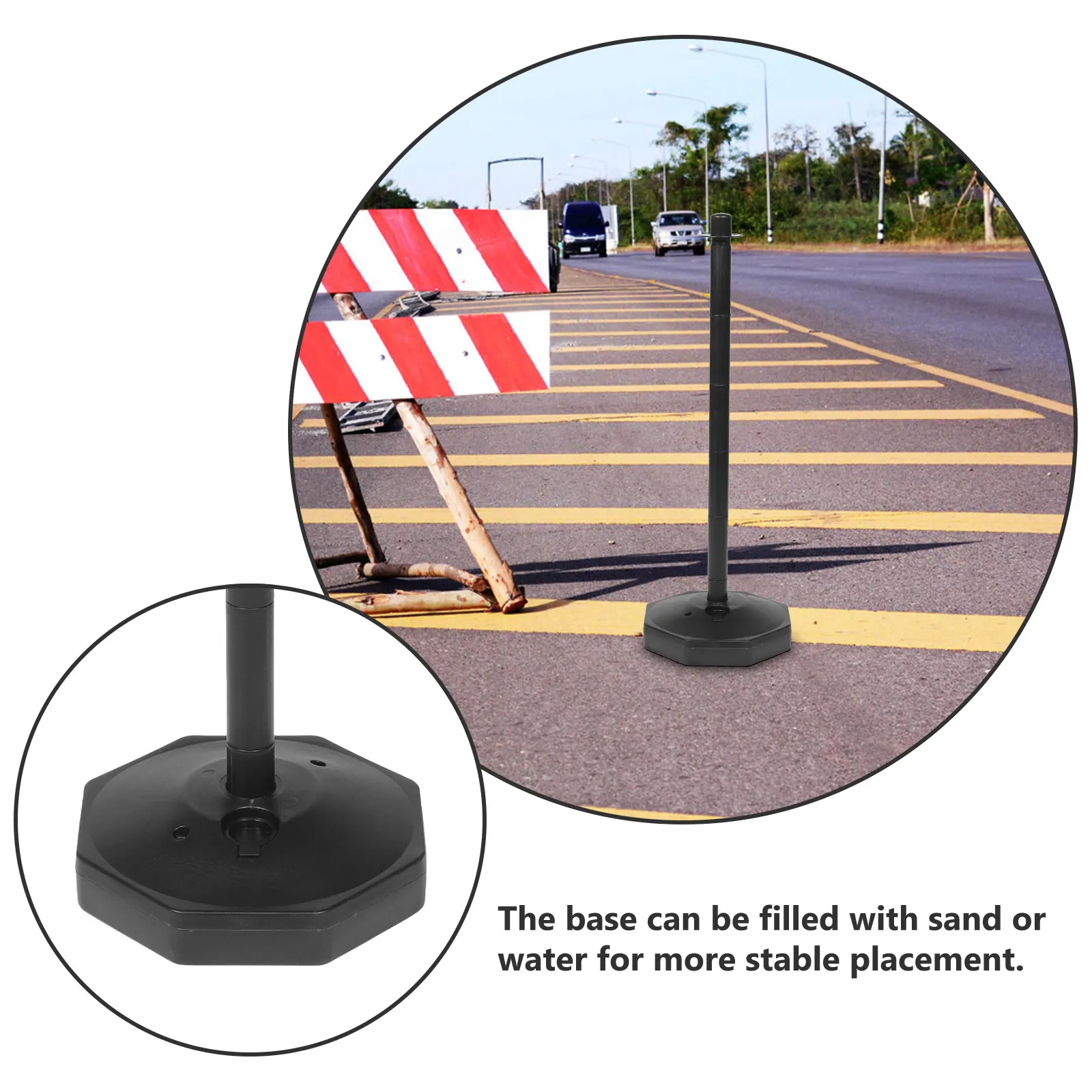 Outdoor Crowd Stanchion Premium Safety Stanchion People Control Barrier Versatile Crowd Bollards Security Post Parking Warning