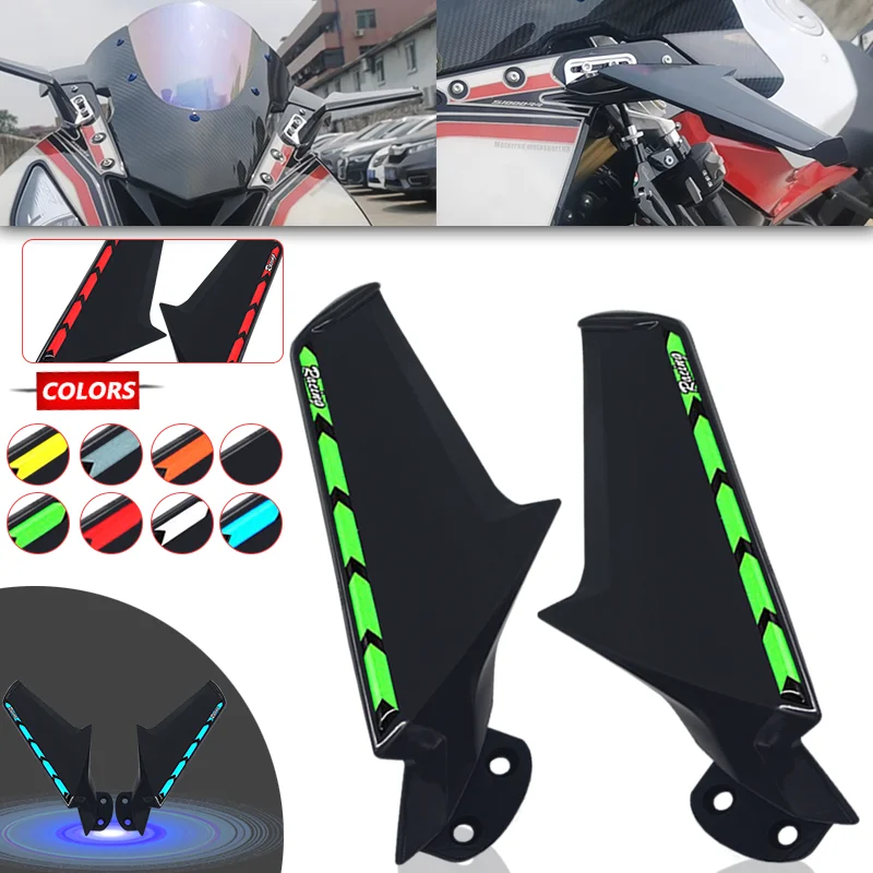 

NEW Modified Motorcycle CNC Rearview Mirrors Fixed Wind Rear Mirror Fixed Wind For ZX-6R ZX6R zx-6r 2019-2022 2023 2024