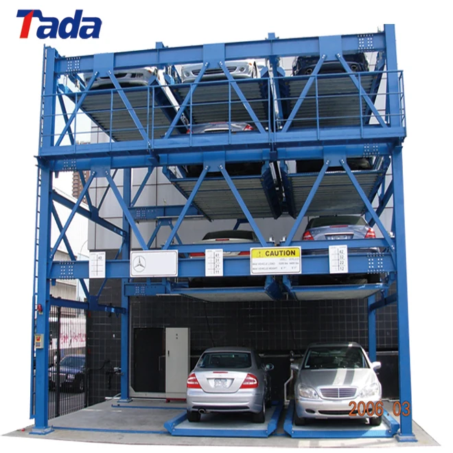 Multi-Storey Basement Steel Puzzle Auto Parking Lift Equipment Motor-Driven With Painting Finish For Car Parking Lot