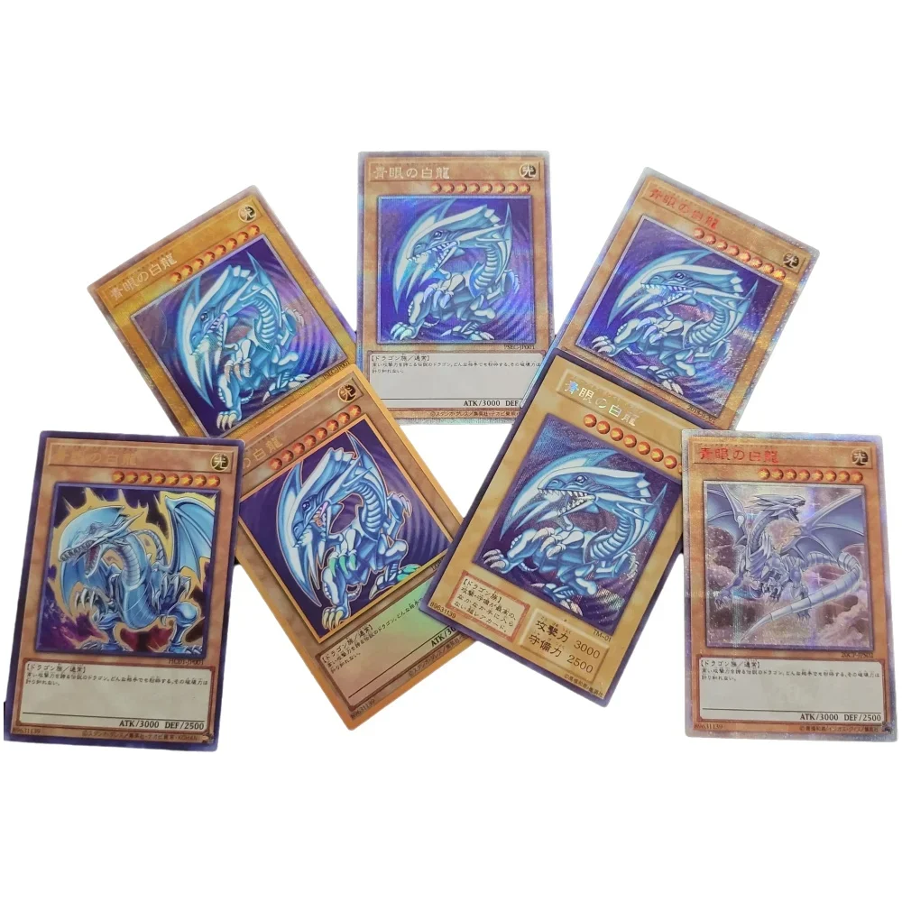 

Yu-Gi-Oh Blue-Eyes White Dragon Настраиваемая переиздание Коллекционная игрушка Игра Аниме Карточная серия Хобби и коллекционные предметы