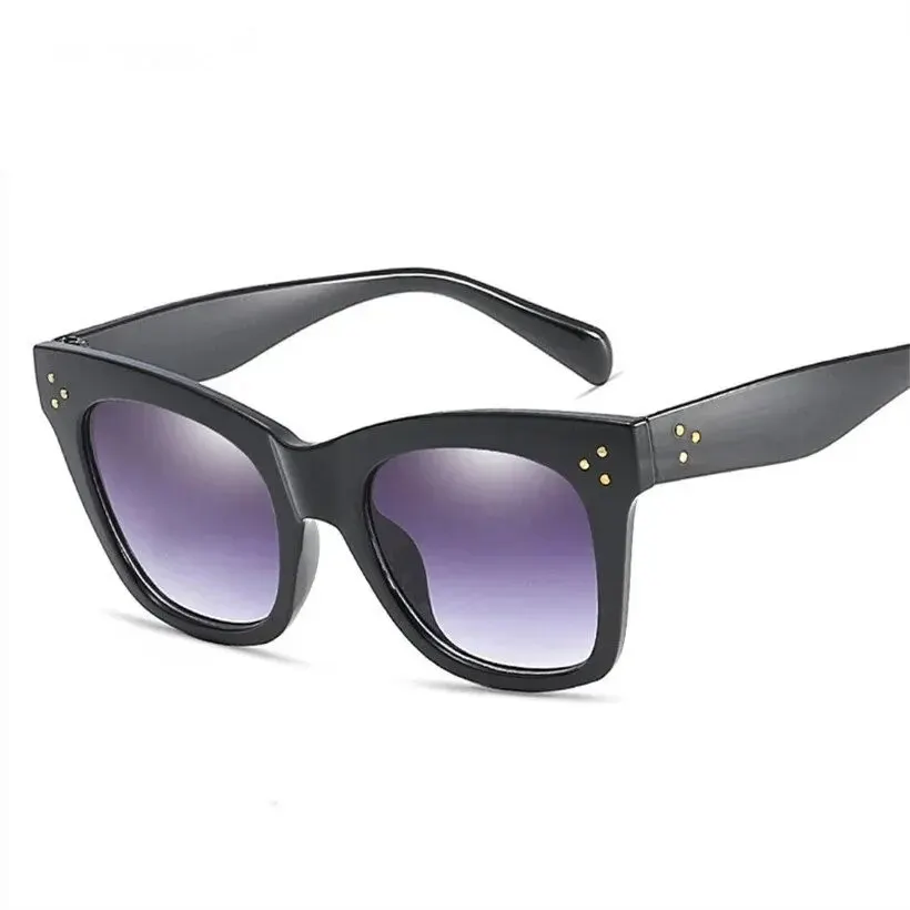 Luxury Rectangle Sunglasses Women Brand Designer PC Frame Gradient Lens Classic Rivet Shades Female Male Fashion Eyewear UV400 image 5