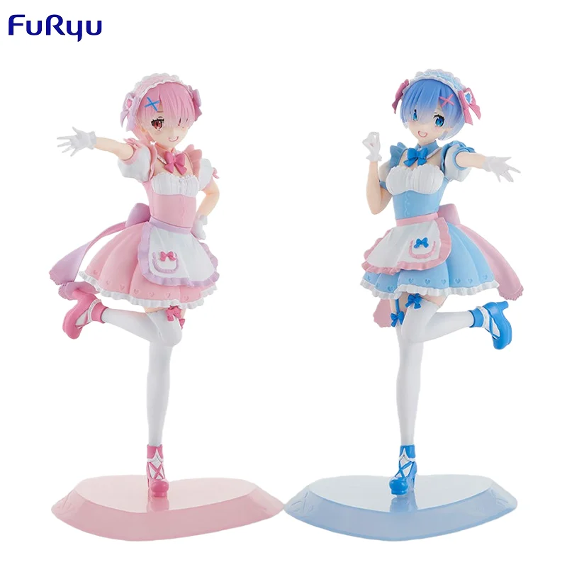 

Genuine FuRyu Re:Life in A Different World From Zero YUMEKAWA MAID REM, RAM, REM & RAM SET WITH EXTRA PARTS Anime Cute Girl