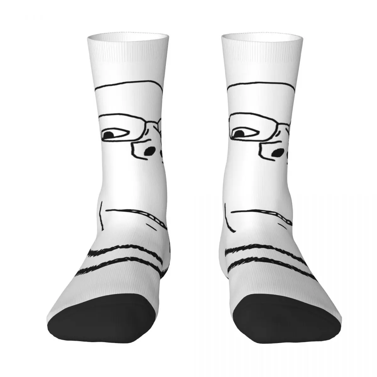 Smiling Wholesome Wojak Soyjak (2) Socks Autumn Stockings Casual Couple Quality Socks Design Running Anti Skid Socks