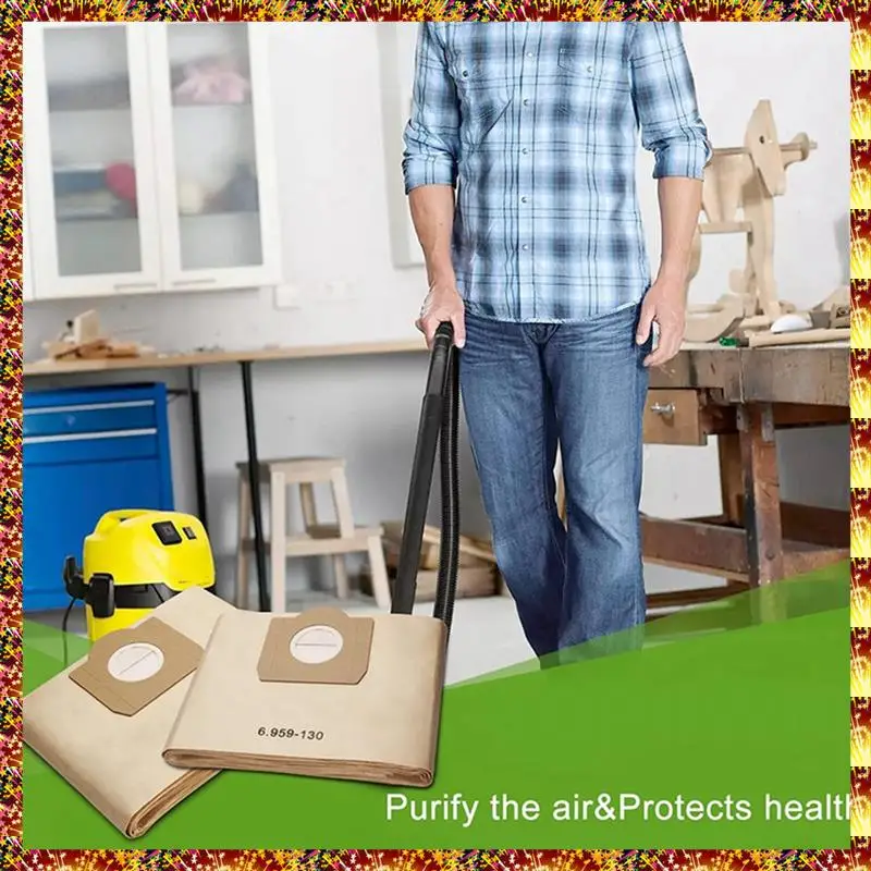 16 Pcs Dust Bags Spare Parts For Karcher 6.959-130.0 Filter Bags For A2201 WD3 Paper Bag Vacuum Cleaner Parts