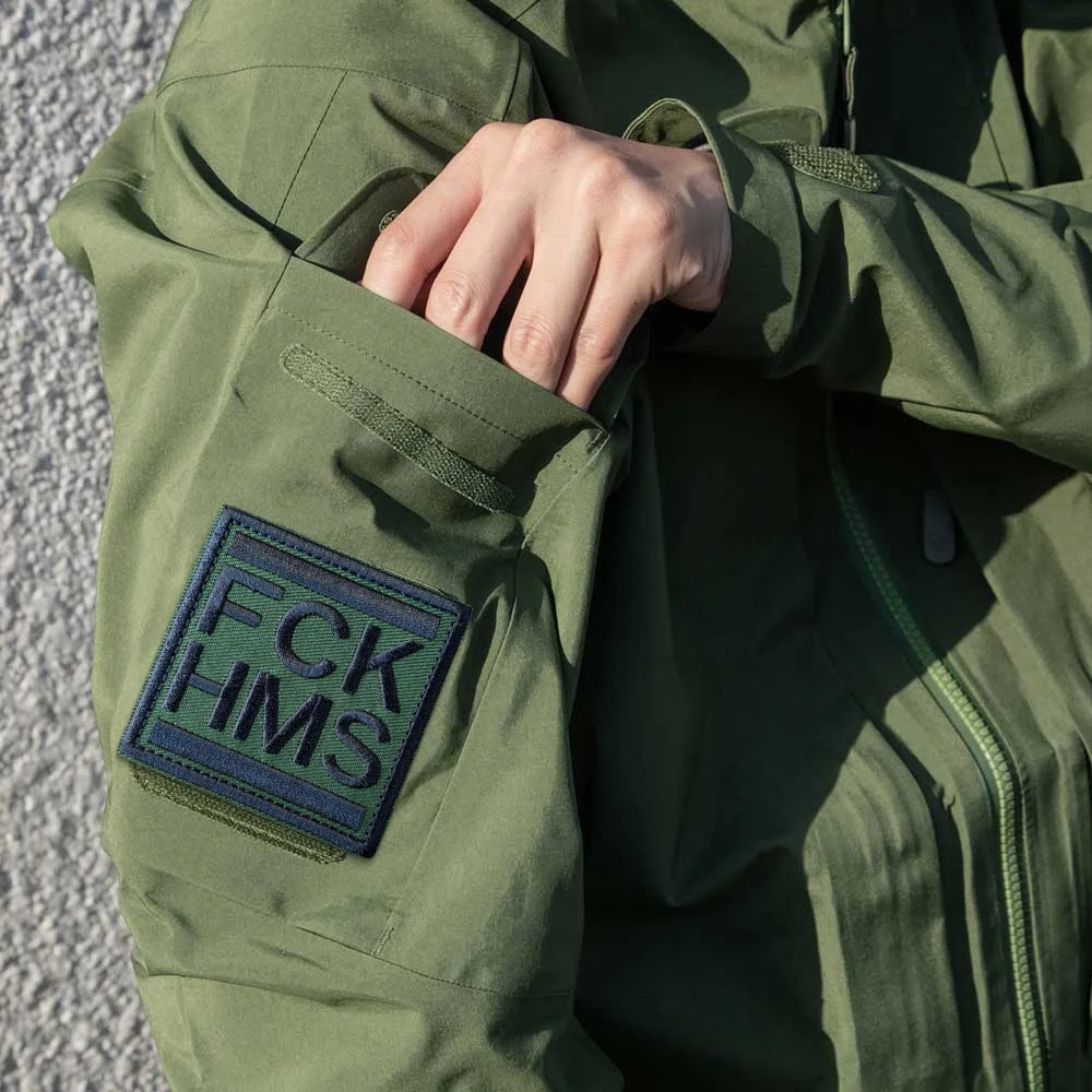 Parche táctico FCK HMS morale bordado con velcro para mochila - imagen 3