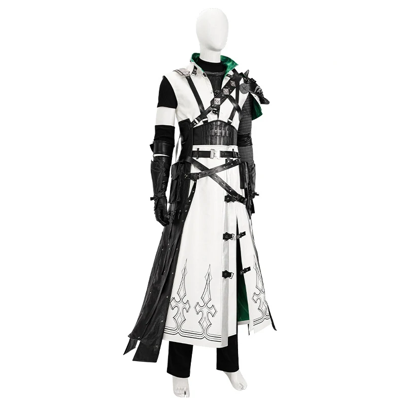 FF7 Cloud Strife Cosplay Youth Costume Men Fantasy Battle Uniform Full Set Halloween Carnival Party Comic Con Disguise Suit