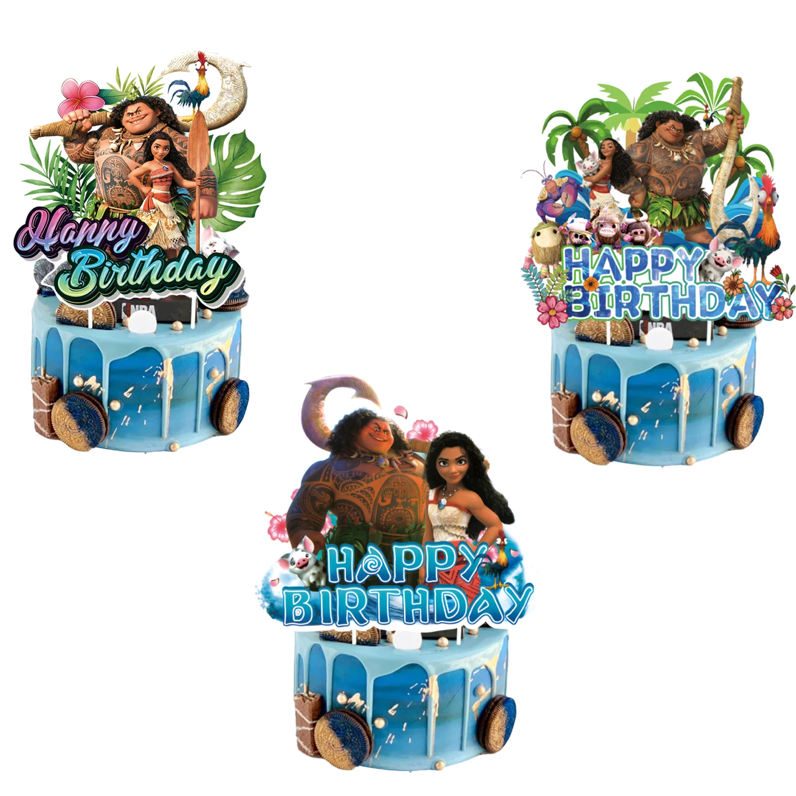 ديزني موانا كعكة توبر، زينة عيد ميلاد موانا، لوازم الحفلات موضوع موانا #1