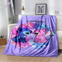 Cartoon Stitch koc moda rysunkowy potwór flanelowy puszysty koc polarowy dzieci i prezent dla dorosłych Sofa Travel Camping