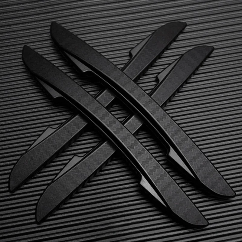 Car Door Black Anti-collision Protector Bar Silicone Stickers Side Edge Protection Guard Rear View Mirror Cover Protection Strip