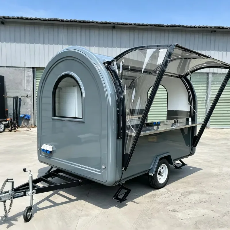Fully equipped fiberglass food truck for snacks, tortillas, French fries, etc., with oven.