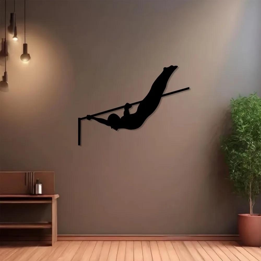 CIFbuy Metal Wall Art Gymnast Silhouette Sculpture Weather-Resistant Iron Decor for Home & Garden