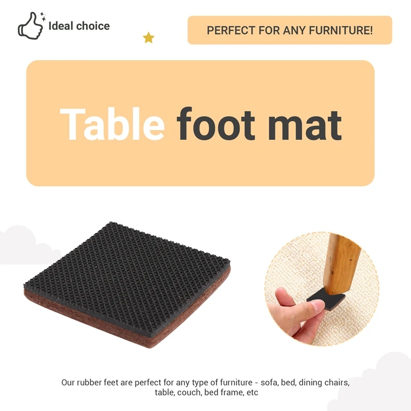 แผ่นรองเฟอร์นิเจอร์กันลื่น - ที่จับเฟอร์นิเจอร์ระดับพรีเมียม เท้าเฟอร์นิเจอร์แบบมีกาวในตัวที่ดีที่สุด - แผ่นรองเฟอร์นิเจอร์ไม่ลื่นไถลที่สมบูรณ์แบบ Flo