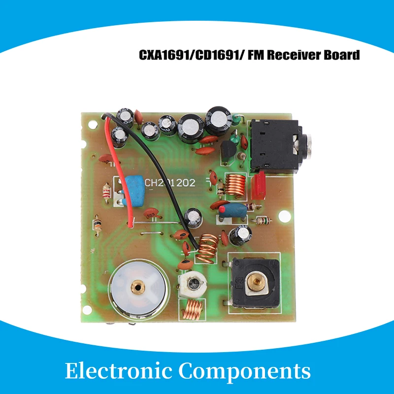 1Pc CXA1691/CD1691/ FM Receiver Board (Continuously Adjustable, No Squelch, Mono)