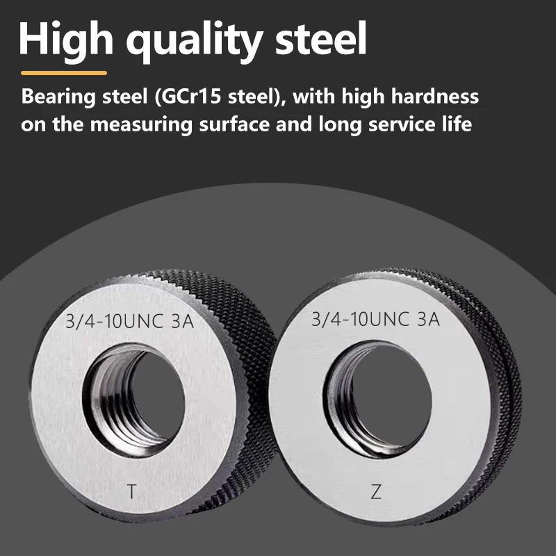 1SET(1*GO+1*NOGO) 3A Thread Ring Gauge0-80~12-32 1l4 5l16 3l8 7I16 1l2 9I16 UN/UNC/UNF/UNS/UNEF America Standard Fine ToothGauge