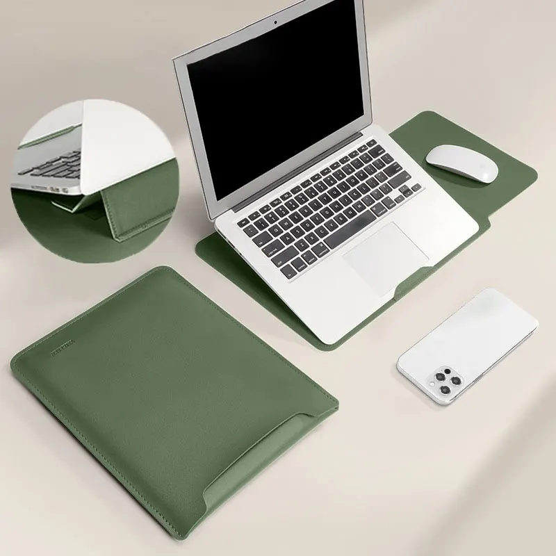 

Three-in-one Laptop Sleeve Bag Case With bracket For Apple Macbook 16 15 13 11 inch For Lenovo Huawei Xiaomi ASUS Notebook Bags