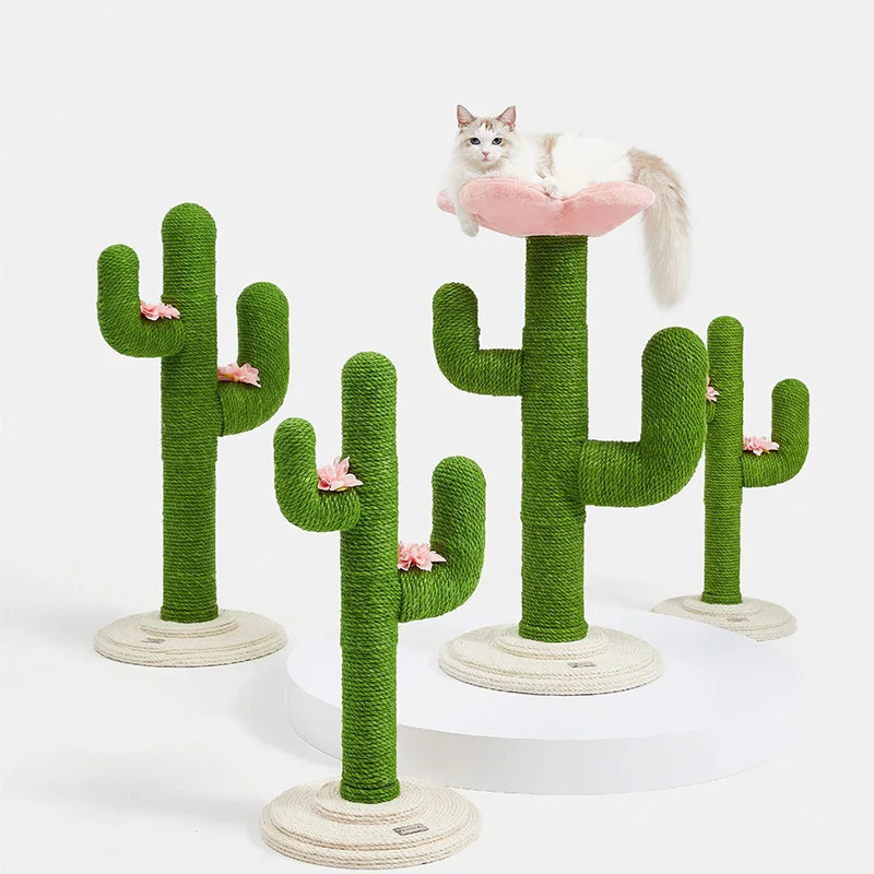 

Desert green cactus cat tree natural sisal scratching pillar climbing frame small and medium-sized