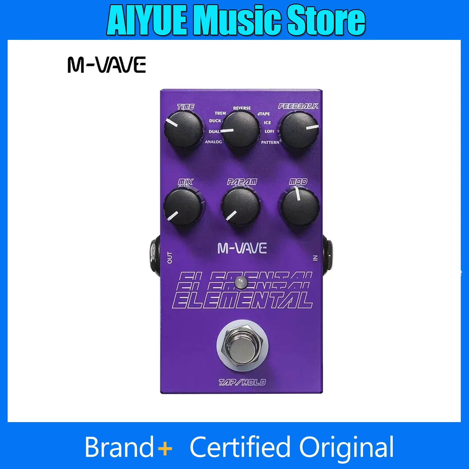 

M-VAVE Elemental Guitar Digital Delay Pedal 9 Different Delay Effects Delay Pedal Supporr For HOLD TAP Mode Guitar Accessories