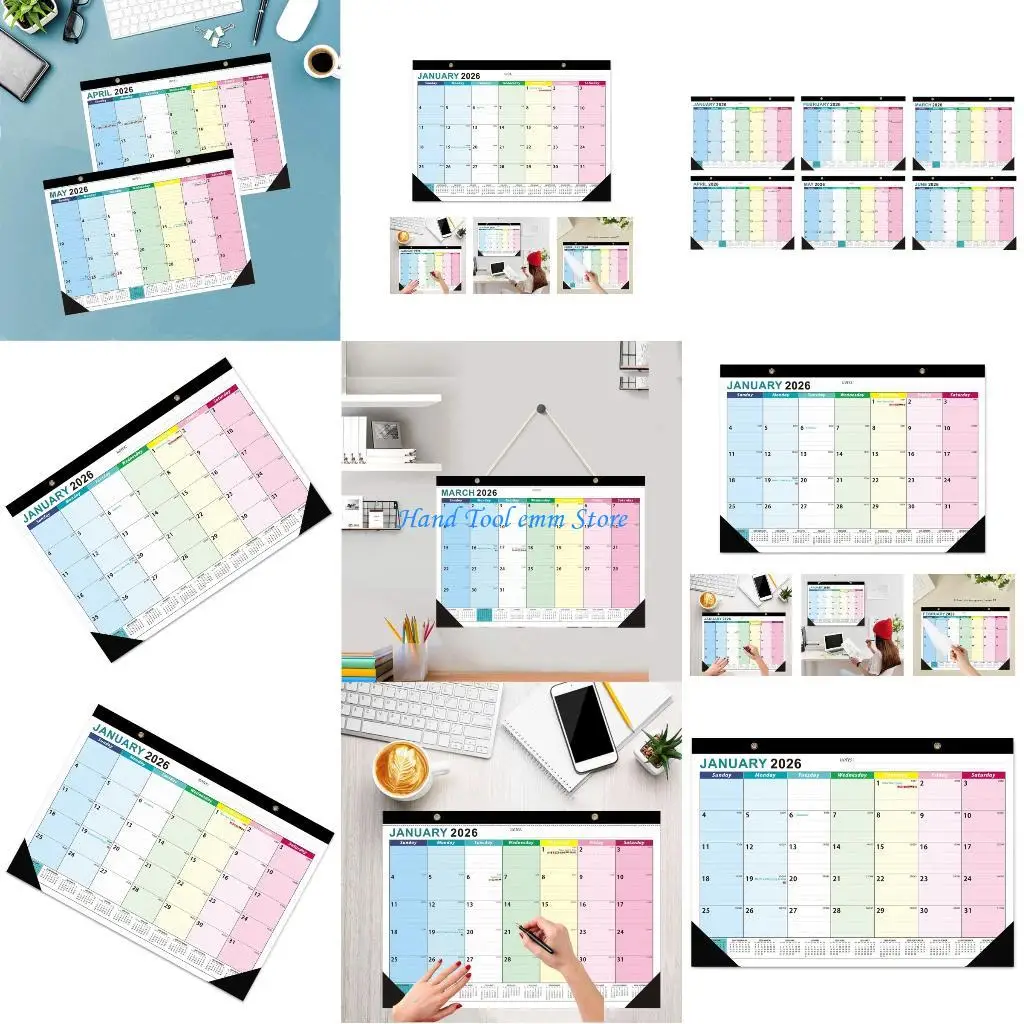 

H37F 2026-2027 Wall Calendar 18 Month Calendar from Jan 2026 to June 2027 for Home
