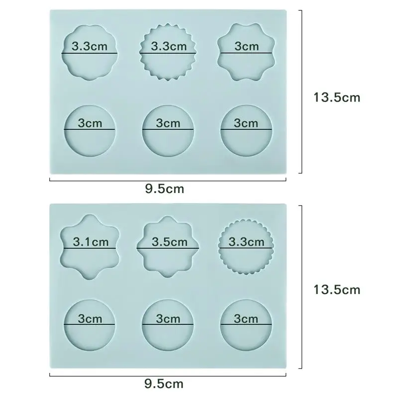 Wax Seal Stamp Mold Silicone Pad Fire Paint Mats Sealing Stamps Fixed Shapes Cavity Wax Sealing Mat Envelope Invitation Tools