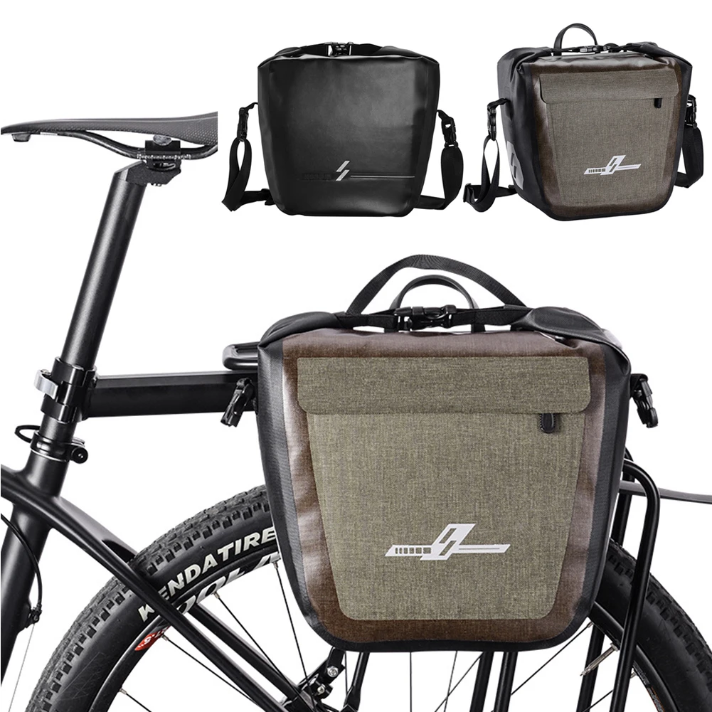 18L Bike Rear Rack Bag Rainproof Double Side Bike Bag Waterproof Carrier Shoulder Bag Bicycle Trunk Pannier for Cycling Travel