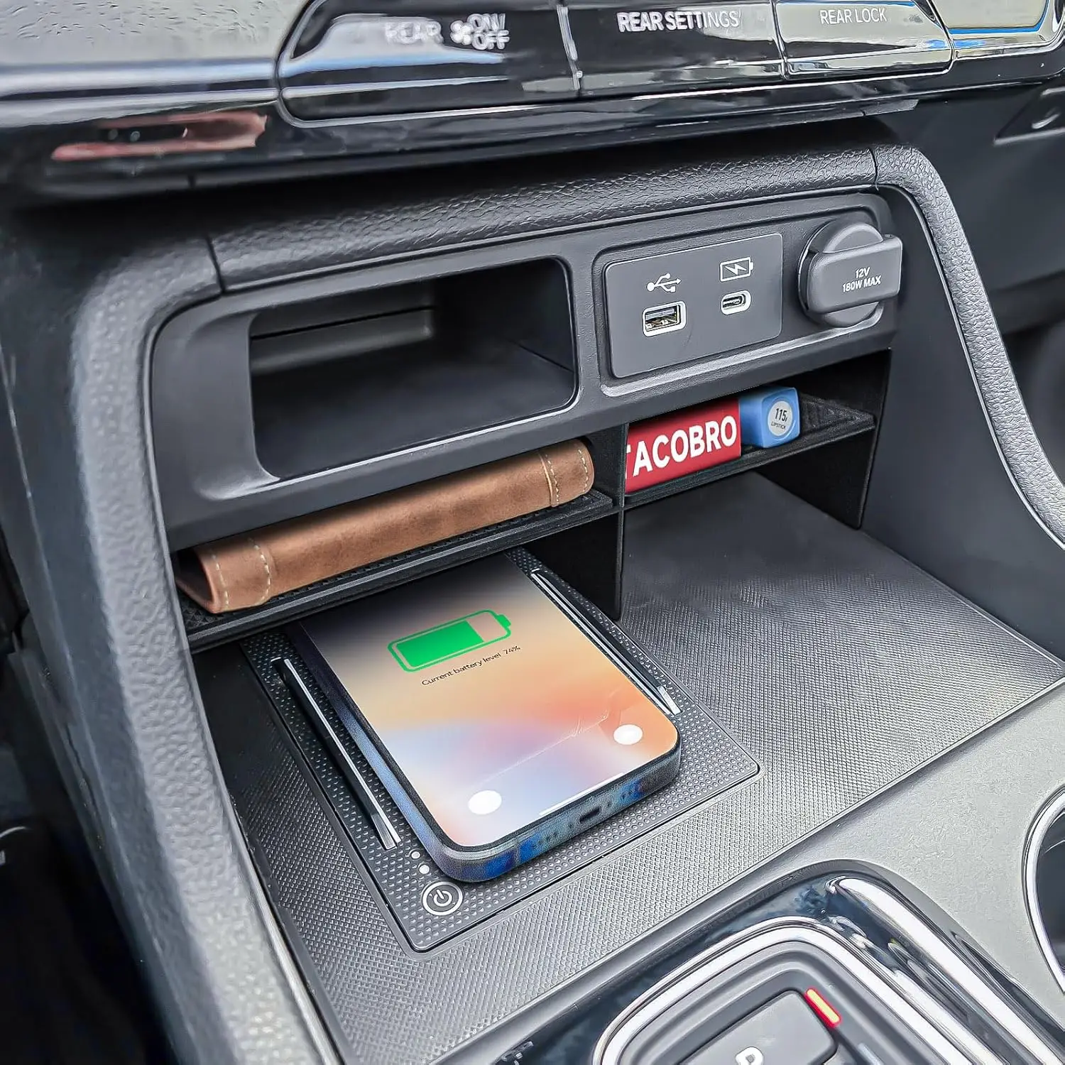 

TACOBRO Center Console Organizer Tray for 2023-2025 Honda Pilot & 2026 Passport Middle Console Storage Space Insert Divider Tray