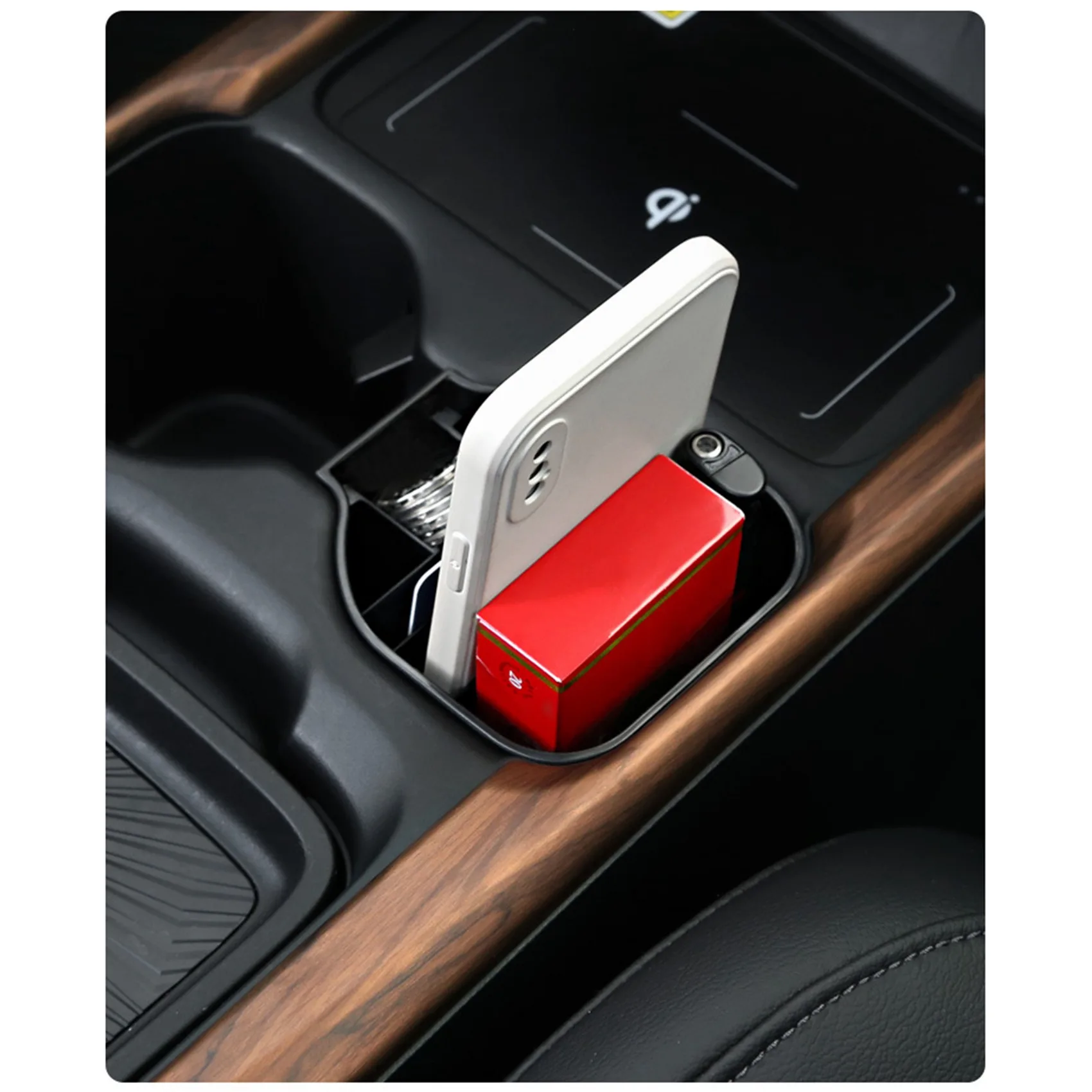 Classy-For Honda CRV CR-V 2017-2021 Central Control Cup Holder Storage Box Water Cup Holder Box Accessories
