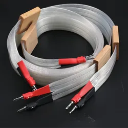a pair  V 2 hifi speaker cable horn cable