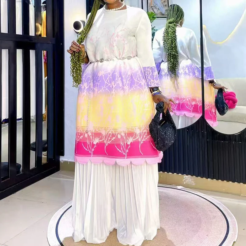

2 pieces evening dress africa set clothing fashion robe africains femme kaftan outfit african traditional dresses for women 2025
