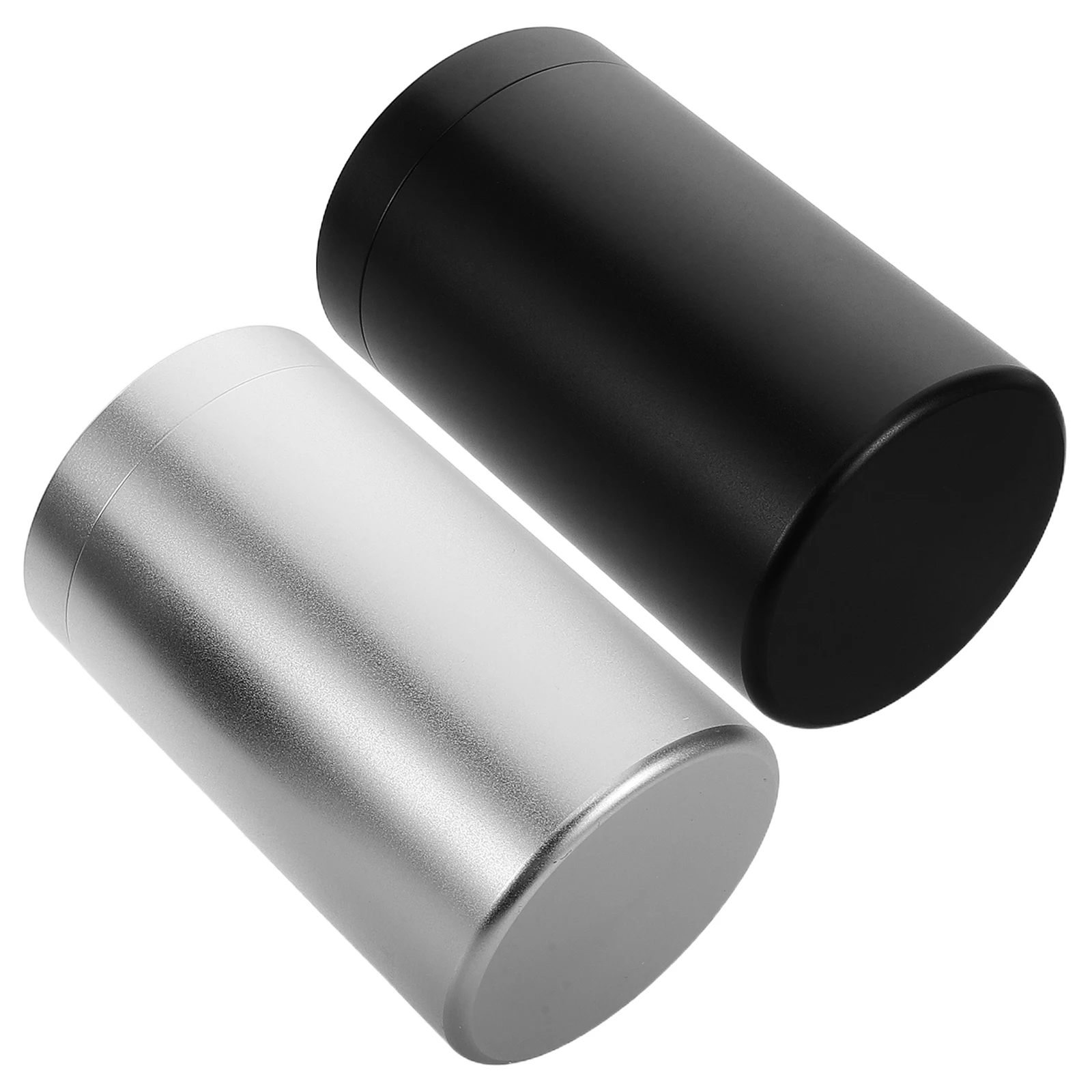 

2pcs Aluminum Alloy Airtight Storage Containers Portable Travel Bottles for Tea Coffee Medicine Metal Jars Small Storage