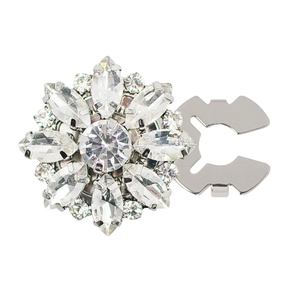 

New Design Rhinestone Rhinestone Button Cover DIY Accessories Alloy Flower Cufflinksble Cufflinks Button Cover for Men Women