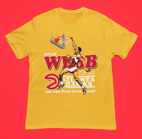 Spud Webb Caricature 1986 Slam Premium Blend T-Shirt