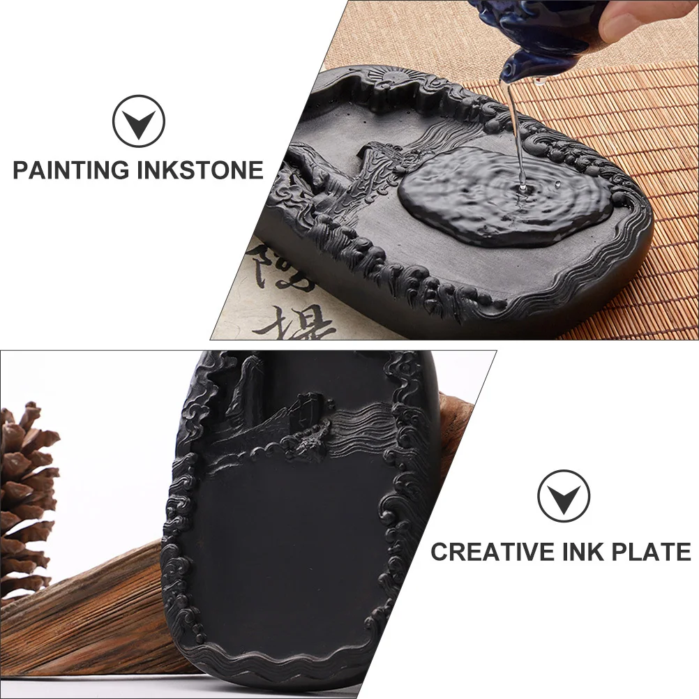 

Exquisite Calligraphy for Students Lightweight Portable Ink Slab with Fine Craftsmanship Ideal for Sumi Painting and